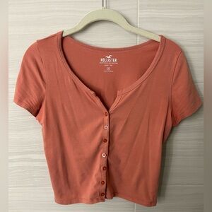 Hollister: Pink Button-Up Top
